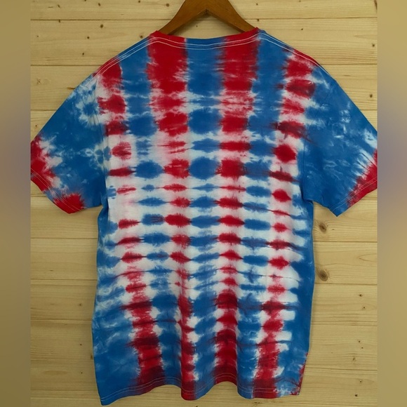 NEW Unisex GILDAN Soft Style Large Tie-Dye T-Shirt USA Graphic Vinyl Design - Picture 5 of 8